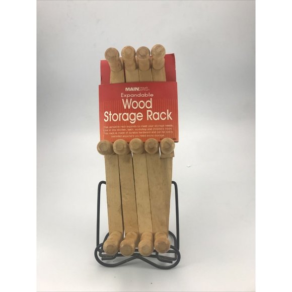 Expandable 13 PEG Wood Mug/ Storage Rack New - Picture 1 of 2